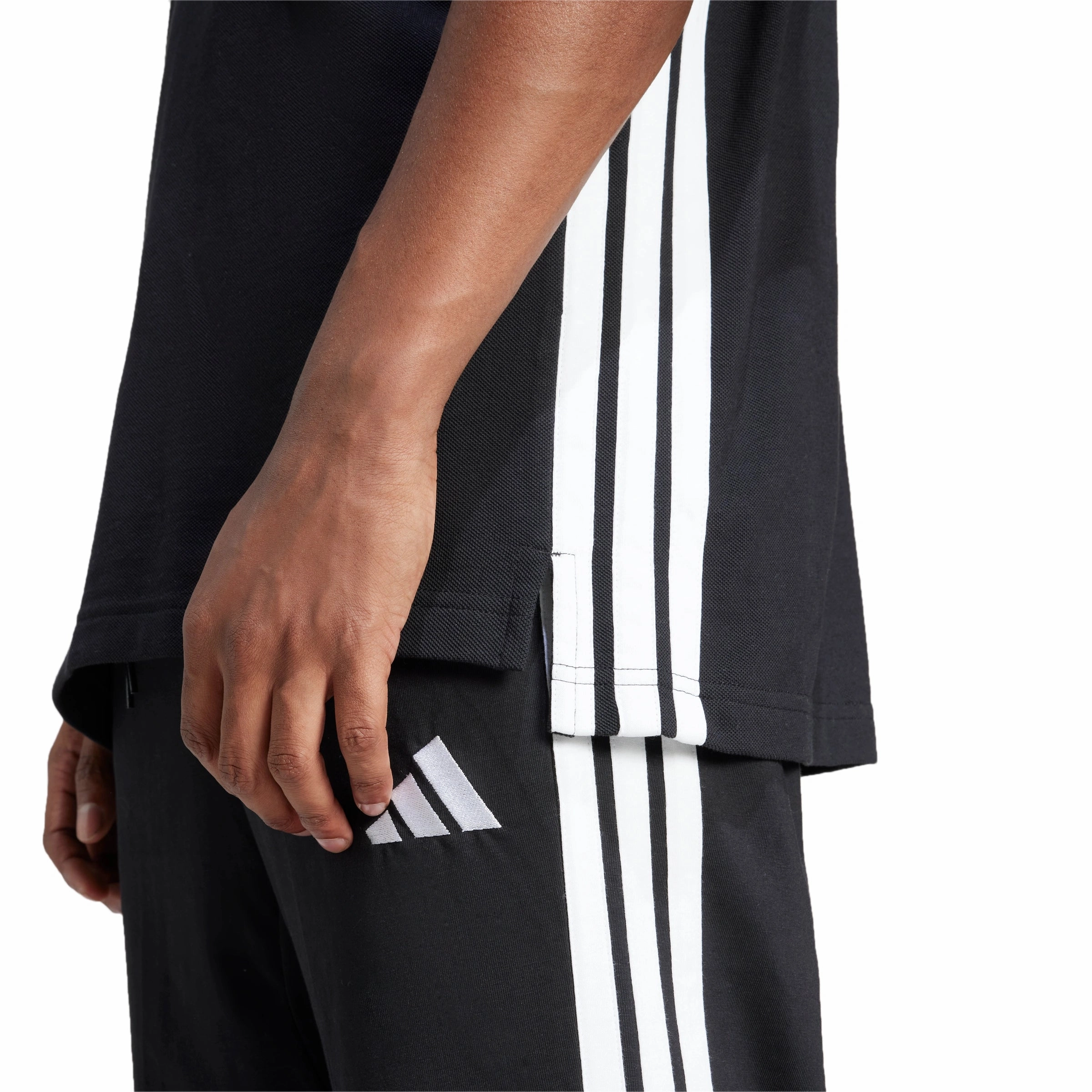 Essentials 3-Stripes Piqu?? Polo T-shirt LayeredSleeveConstruction