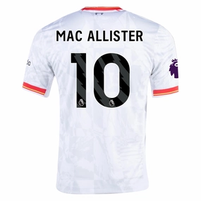 Movement Support Quick Change Nike Liverpool Alexis Mac Allister Third Jersey w/ EPL Patch 24/25 (White/Pure Platinum)