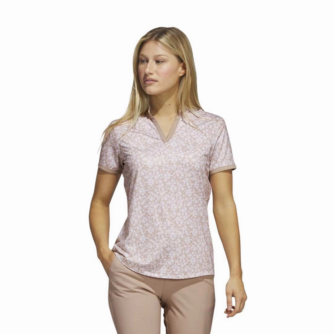adidas - Women's Ultimate365 Short Sleeve Polo (HT1317) Interlock Knit Structure Non Chafing Seam Placement