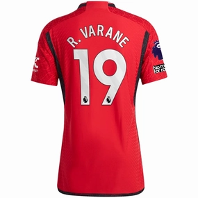 Breeze Control adidas Manchester United Authentic Rapha?l Varane Home Jersey 23/24 w/ EPL   No Room For Racism Patches (Team College Red)