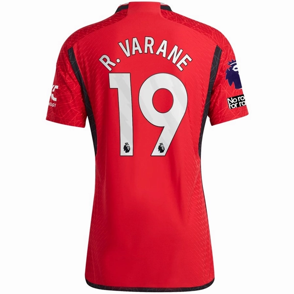 adidas Manchester United Authentic Rapha?l Varane Home Jersey 23/24 w/ EPL   No Room For Racism Patches (Team College Red) Comfort Technology Movement Support