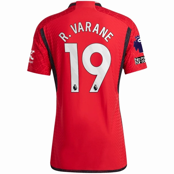 Breeze Control adidas Manchester United Authentic Rapha?l Varane Home Jersey 23/24 w/ EPL   No Room For Racism Patches (Team College Red)