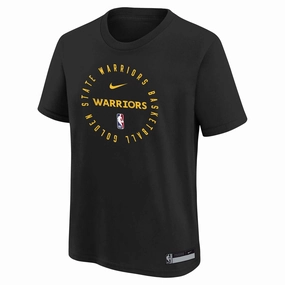Junior's NBA Golden State Warriors Legend Practice Short Sleeve Tee Ultra Soft Weave High Breathability Mesh