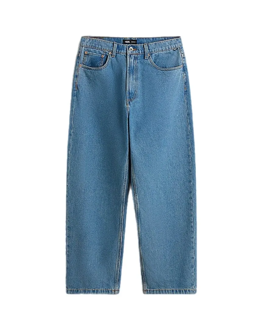 retro look MoistureControlClothing Vans Check-5 Baggy Denim Pants - Stonewash Blue