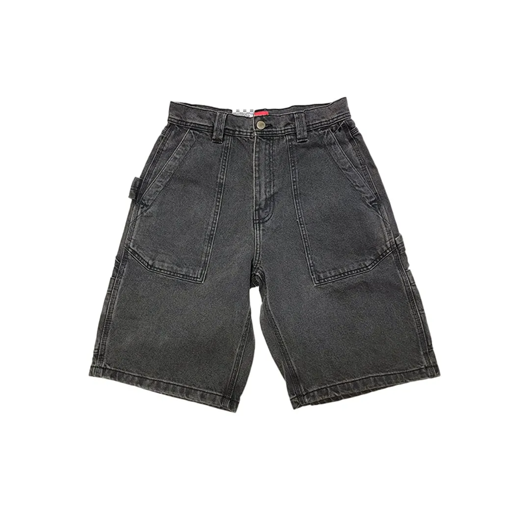 SnagFree Surface Vans Skate Utility Loose Denim Shorts - Black Denim