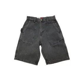 SnagFree Surface Vans Skate Utility Loose Denim Shorts - Black Denim