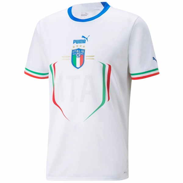 Low Profile Drop Shoulder Adaptive Fit System Puma Italy Away Jersey 22/23 (Puma White/Ultra Blue)