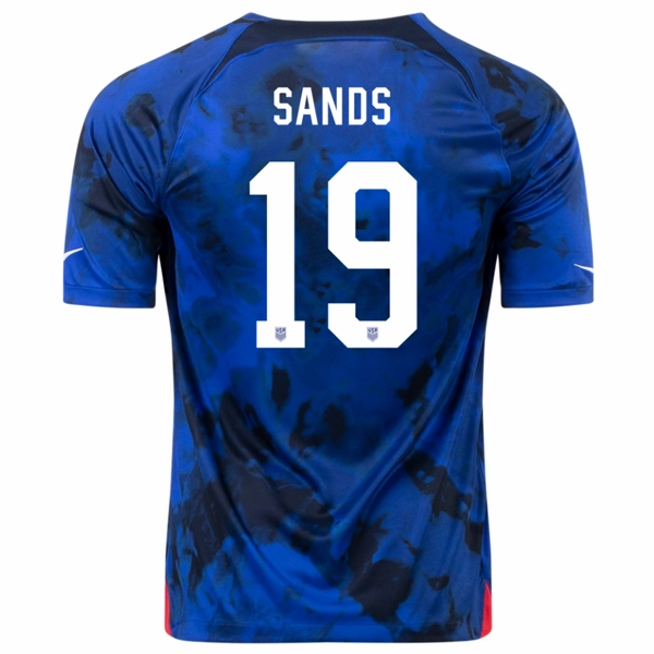 Quick Cooling System Nike United States James Sands Away Jersey 22/23 (Bright Blue/White)