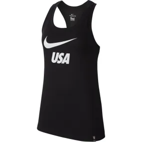 Relaxed and Comfy Minimal Outfit Nike Women's USA Tank Top (Black/White)