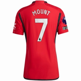 Thermal Retention Lining adidas Manchester United Authentic Mason Mount Home Jersey 23/24 w/ EPL   No Room For Racism Patches (Team College Red)
