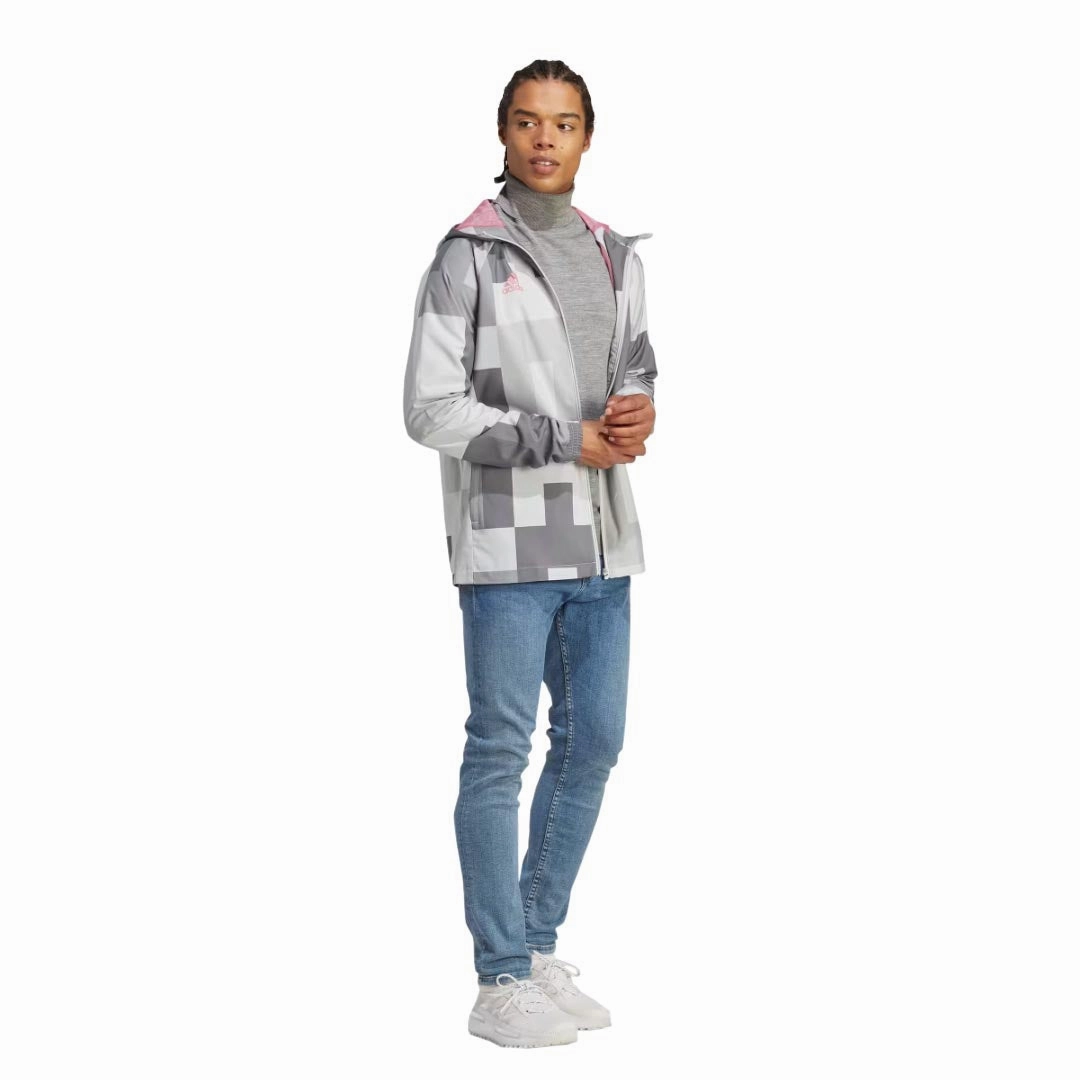 adidas - Men's Juventus Graphic Windbreaker Jacket (HS9800) Cool Fit Heat Ready