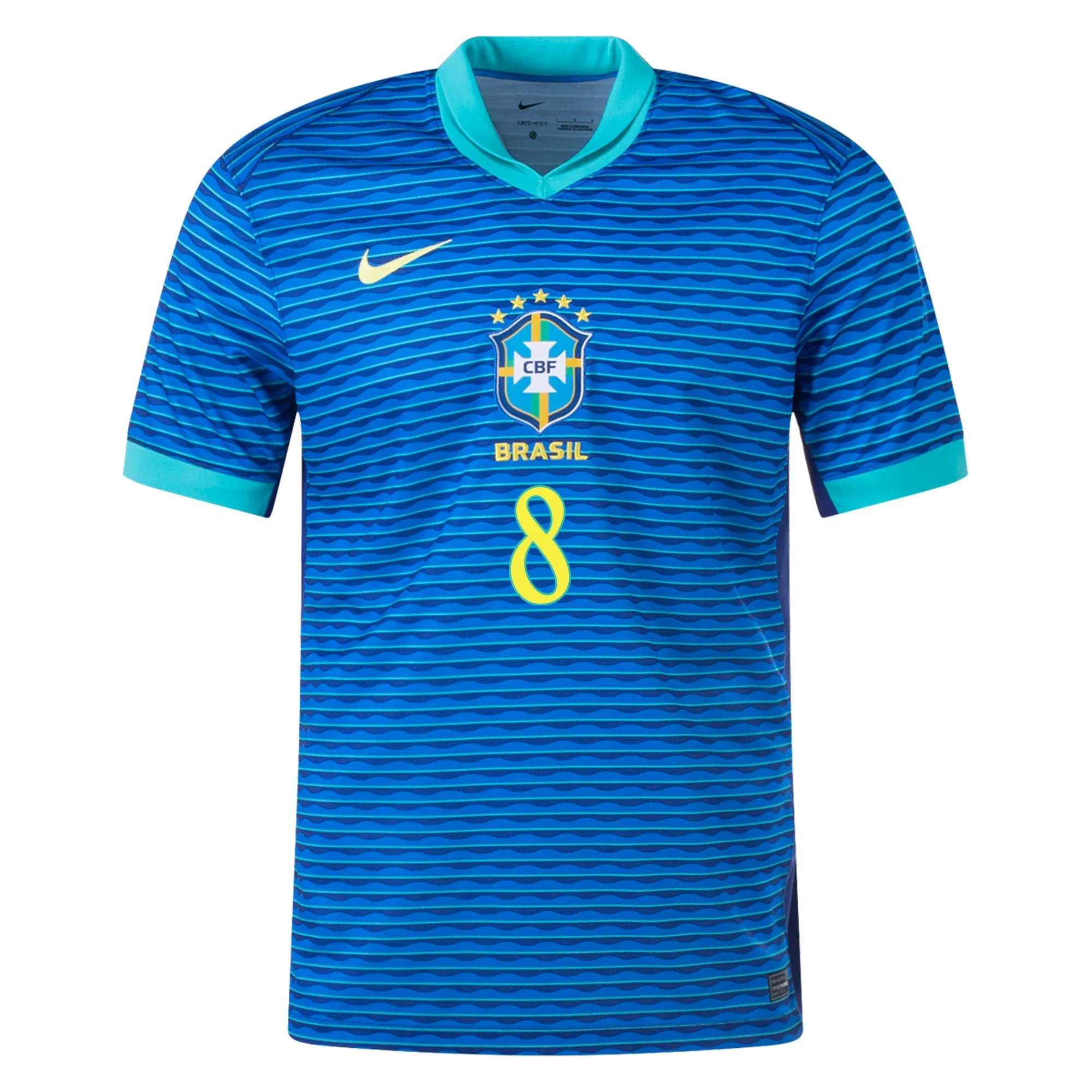 Nike Mens Brazil Lucas Paquet?? Away Jersey 24/25 (Soar/Dynamic Yellow) Four Way Stretch Material