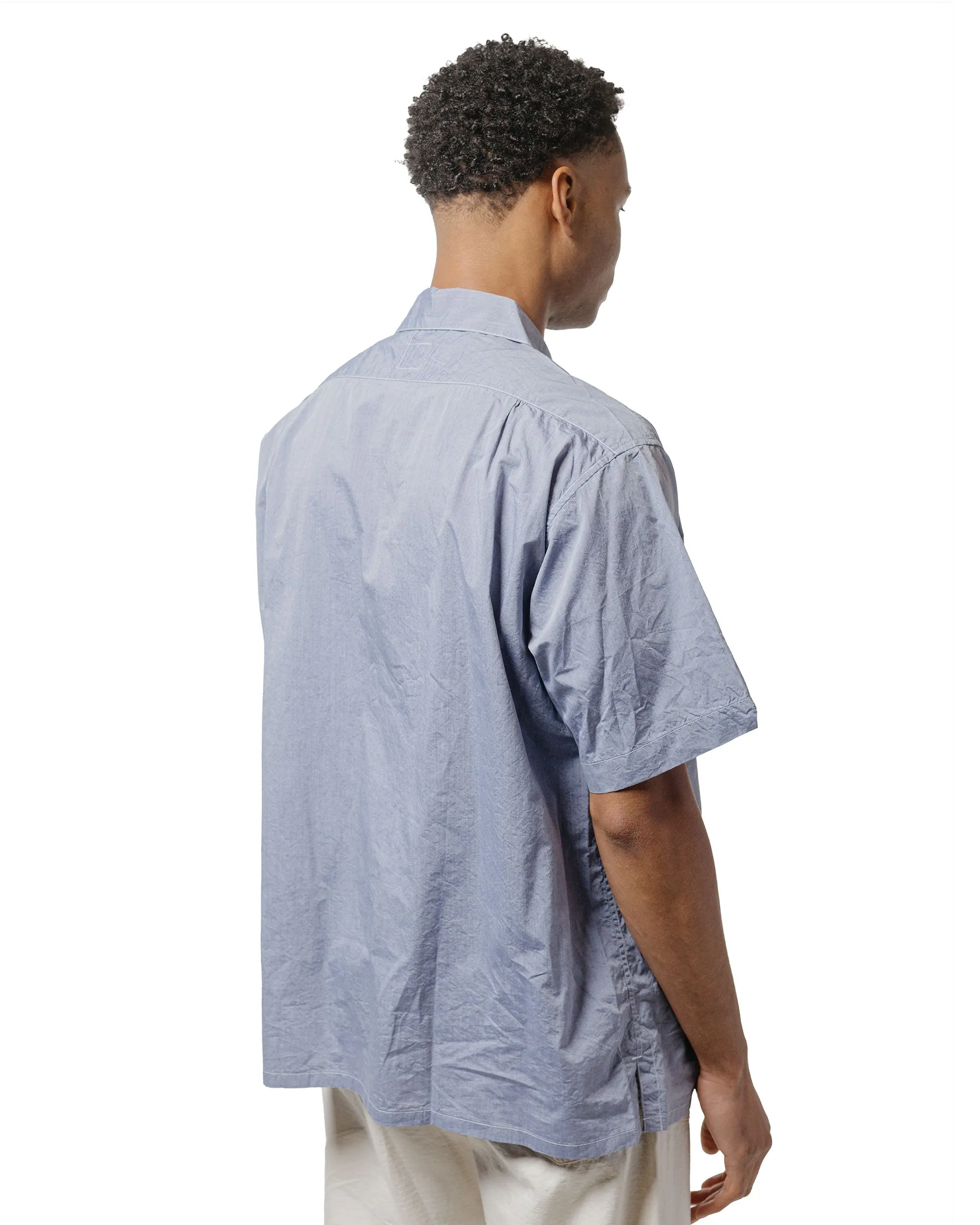 Cuffed hem V-neck style Post O'Alls Town & Country 2 Feather Chambray Blue