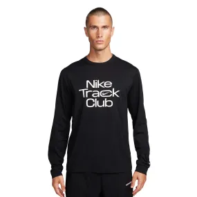 Stylish Look Mens Nike Track Club Dri-FIT Long-Sleeve Running Top