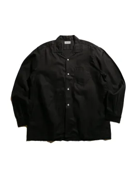 The Real McCoy's MS25010 Joe McCoy Panama Shirt L/S Black Embroidered Logo All Day Comfort Tech