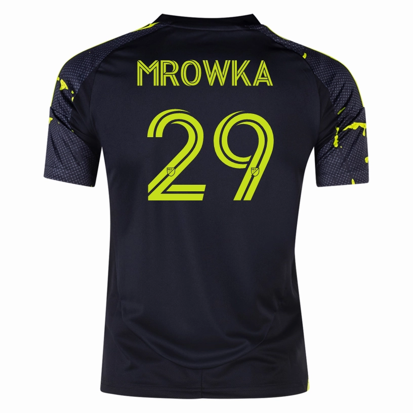 adidas Columbus Crew Cole Mrowka Away Jersey 25/26 (Black/Yellow) Low Profile Drop Shoulder Court Style