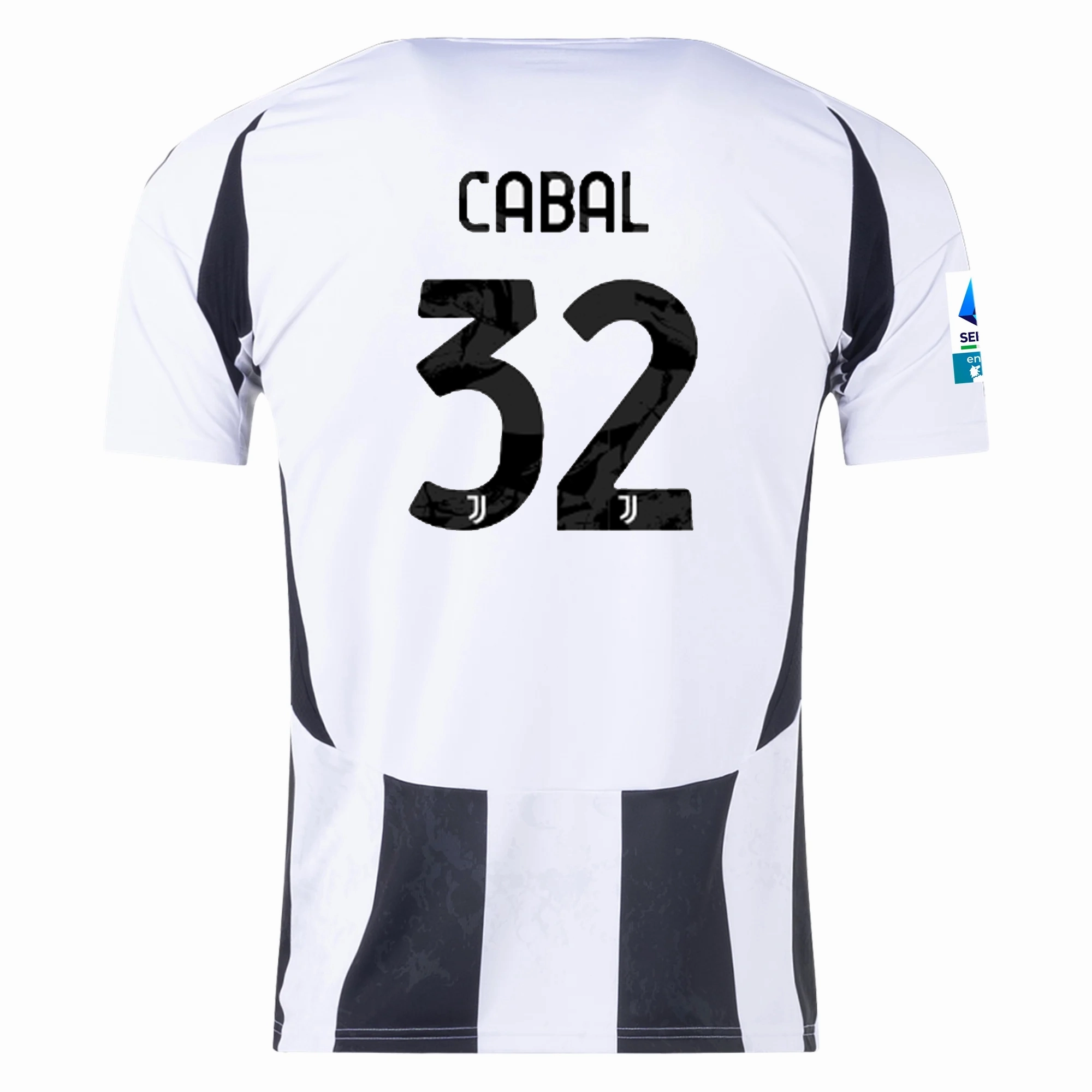 adidas Juventus Juan Cabal Home Jersey w/ Serie A Patch 24/25 (White/Black) Reinforced Hem Durability