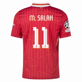 Active Hours Nike Liverpool Mohamed Salah Home Jersey w/ Champions League Patches 24/25 (Gym Red/Chrome Yellow)