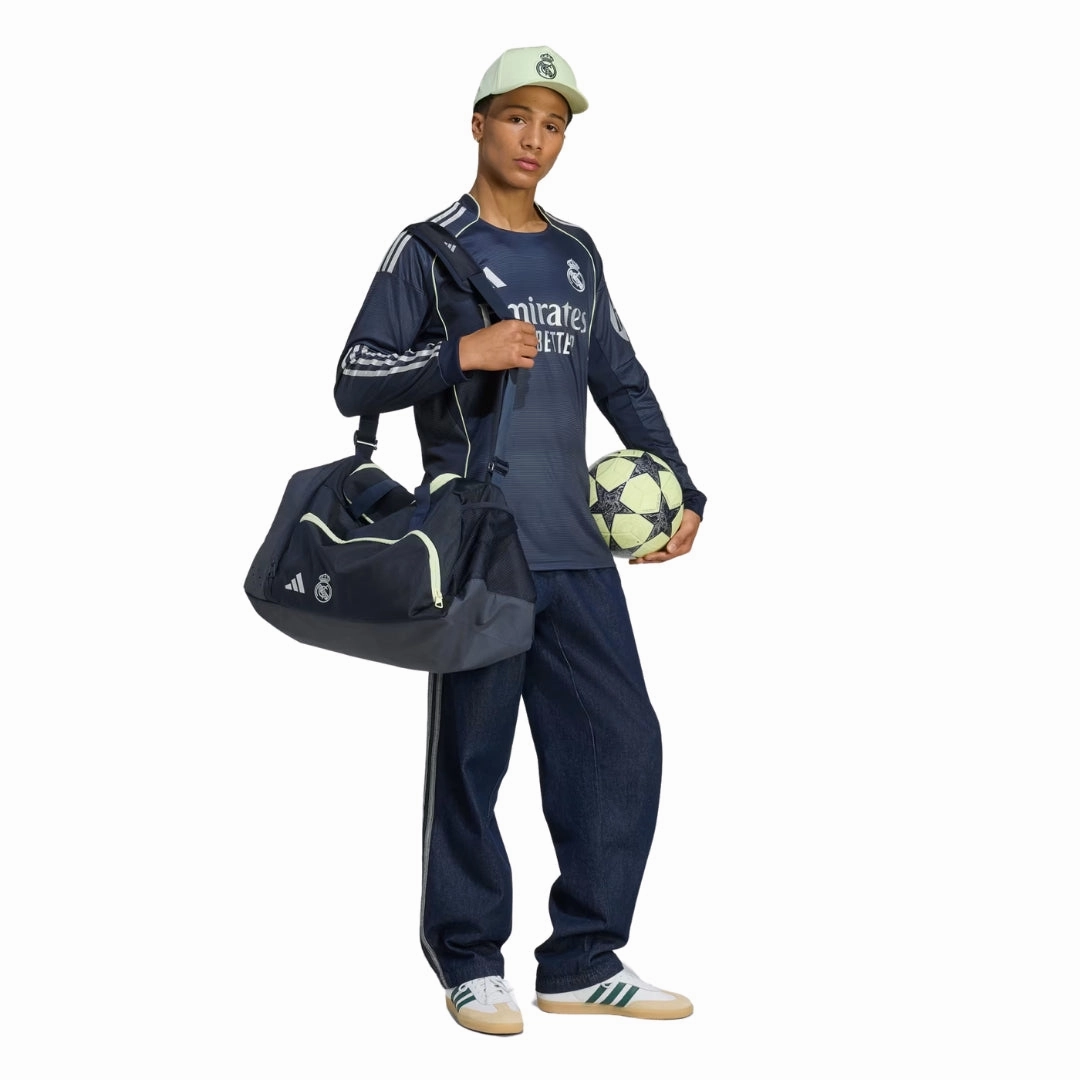 Reflective Trim Performance Fit adidas Real Madrid Long Sleeve Away Jersey w/ Champions League Patches 25/26 (Legend Ink)