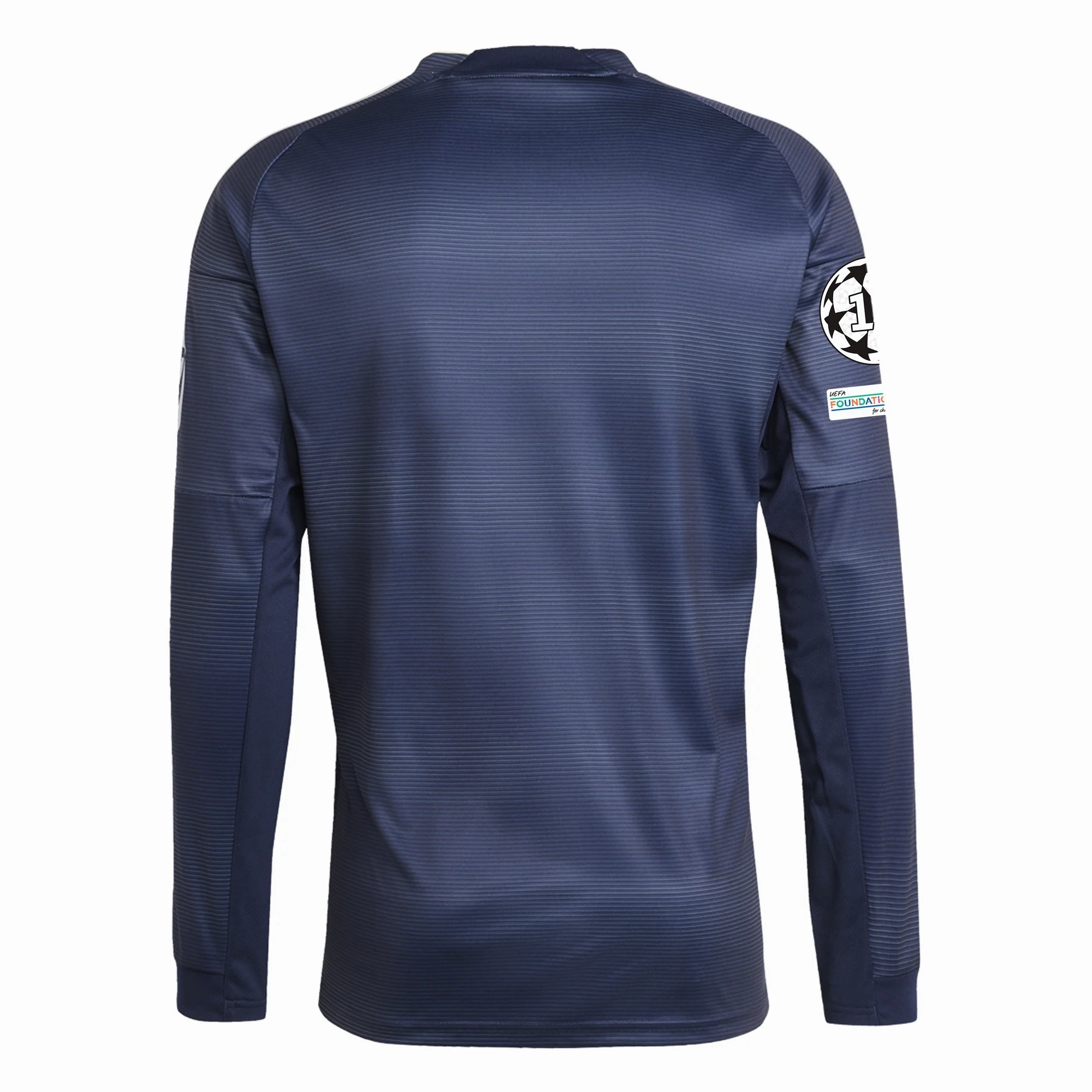 Play Ready Ventilated Back Panels adidas Real Madrid Long Sleeve Away Jersey w/ Champions League Patches 25/26 (Legend Ink)