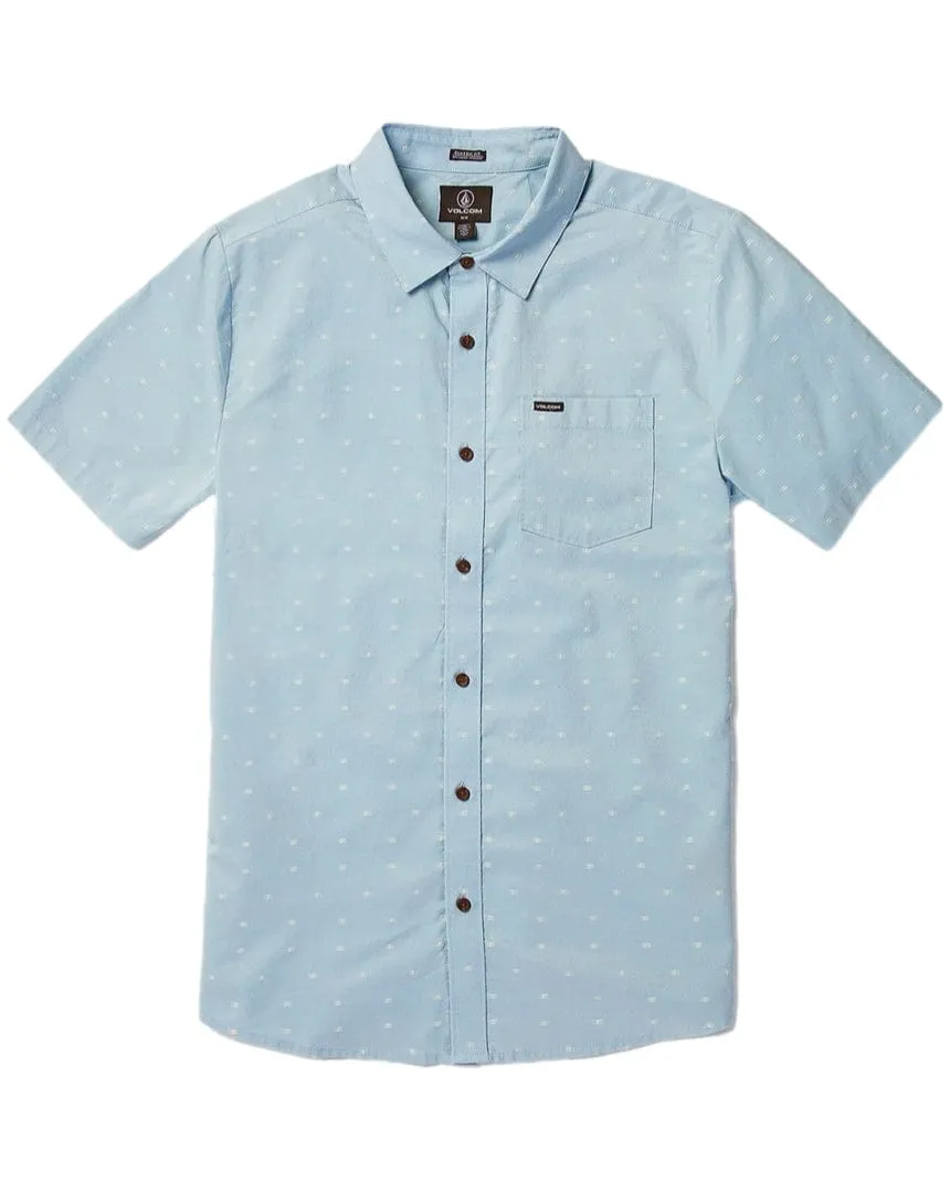 Metro Mode Volcom Crownstone Short Sleeve Button Up - Celestial Blue
