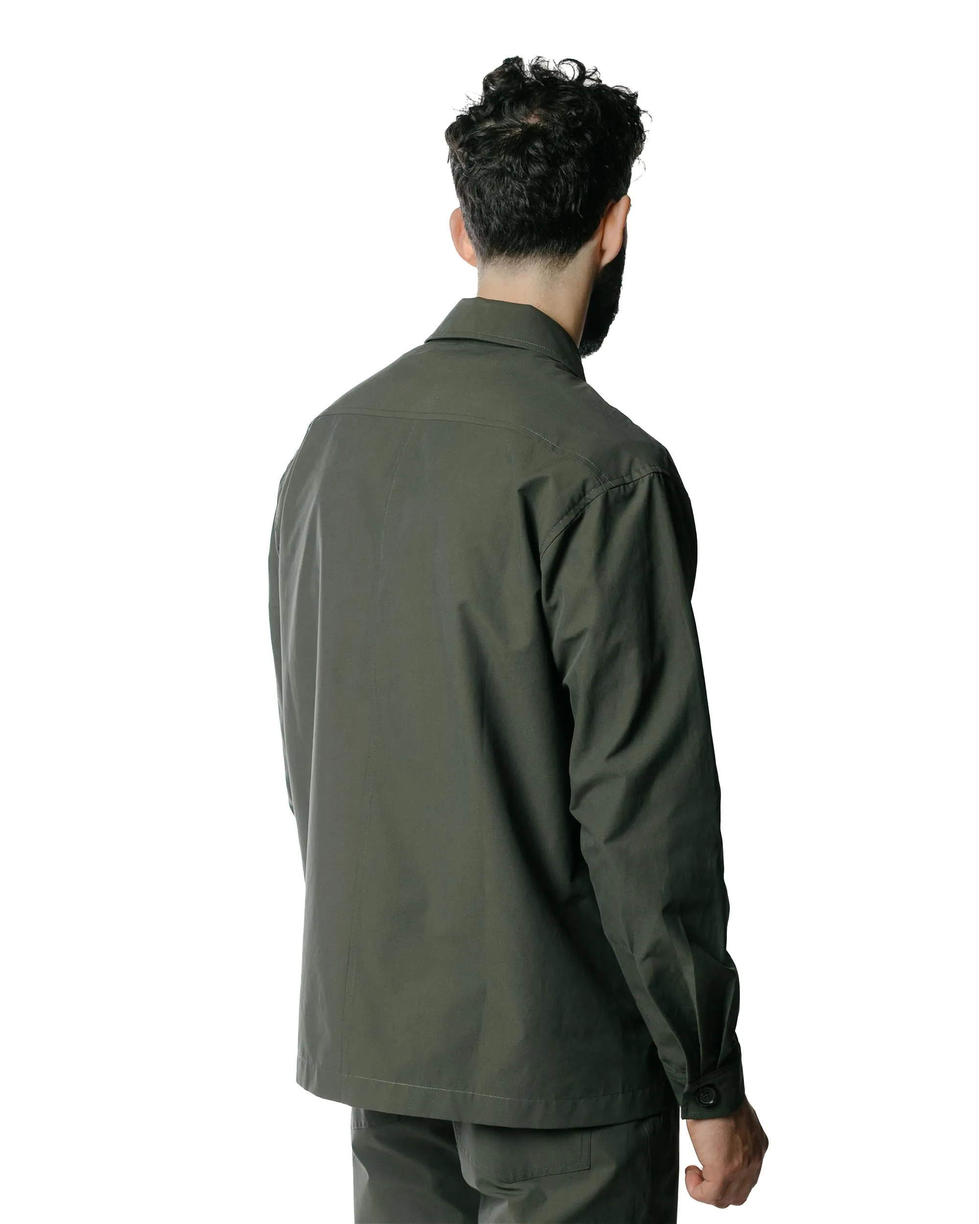 Wanze Boxy Overshirt Structured Cotton Green Smoke Pure Cotton