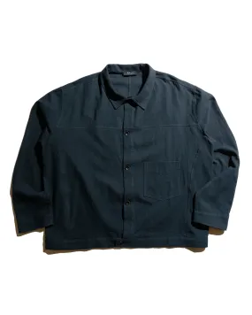 Camouflage Style Wanze Type 1 Overshirt Raw Cotton Silk Washed Black