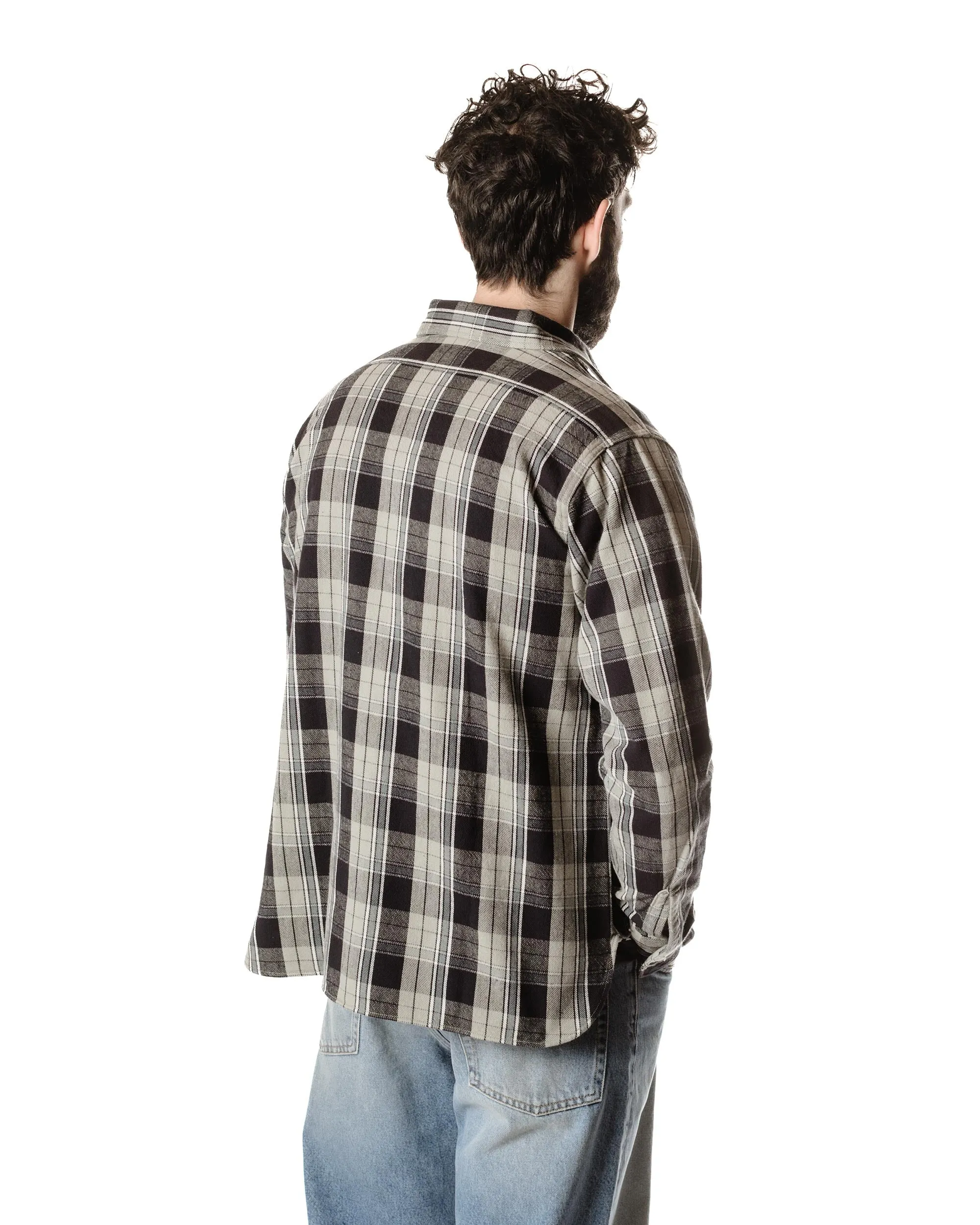 Warehouse Lot. 3022 Flannel Shirt With Chinstrap G Pattern Grey (One Wash) elegant design Lightweight texture