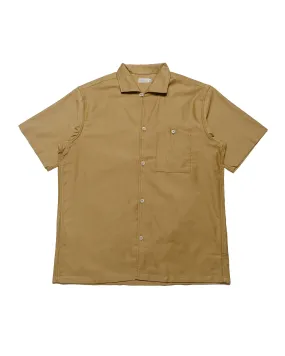 Laser Cut Edge Detail Warehouse Lot. 3091 S/S Open Collar Shirts Camel