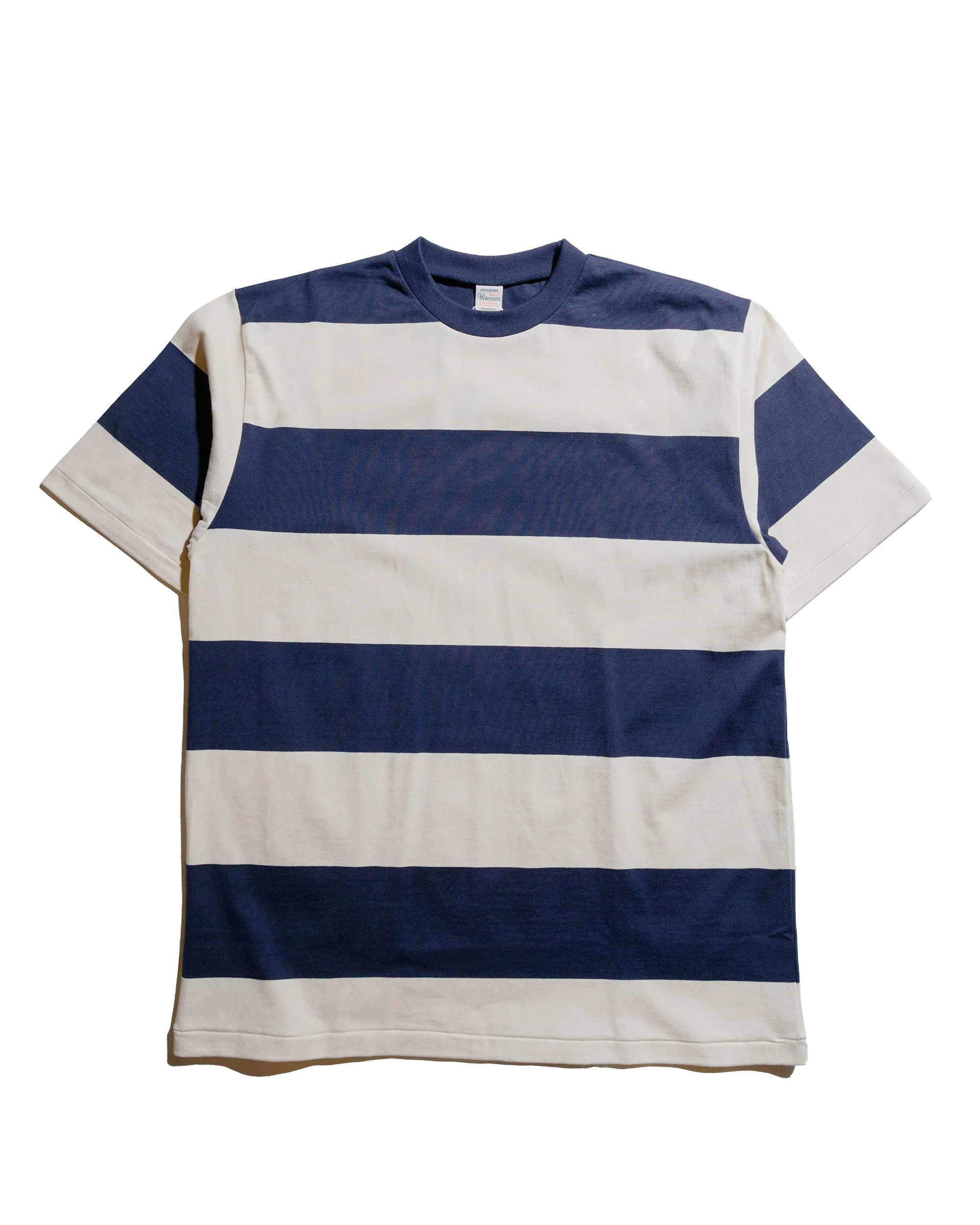 Easy Look Washable Warehouse Lot. 4108 S/S 4in Border T Navy/Kinari