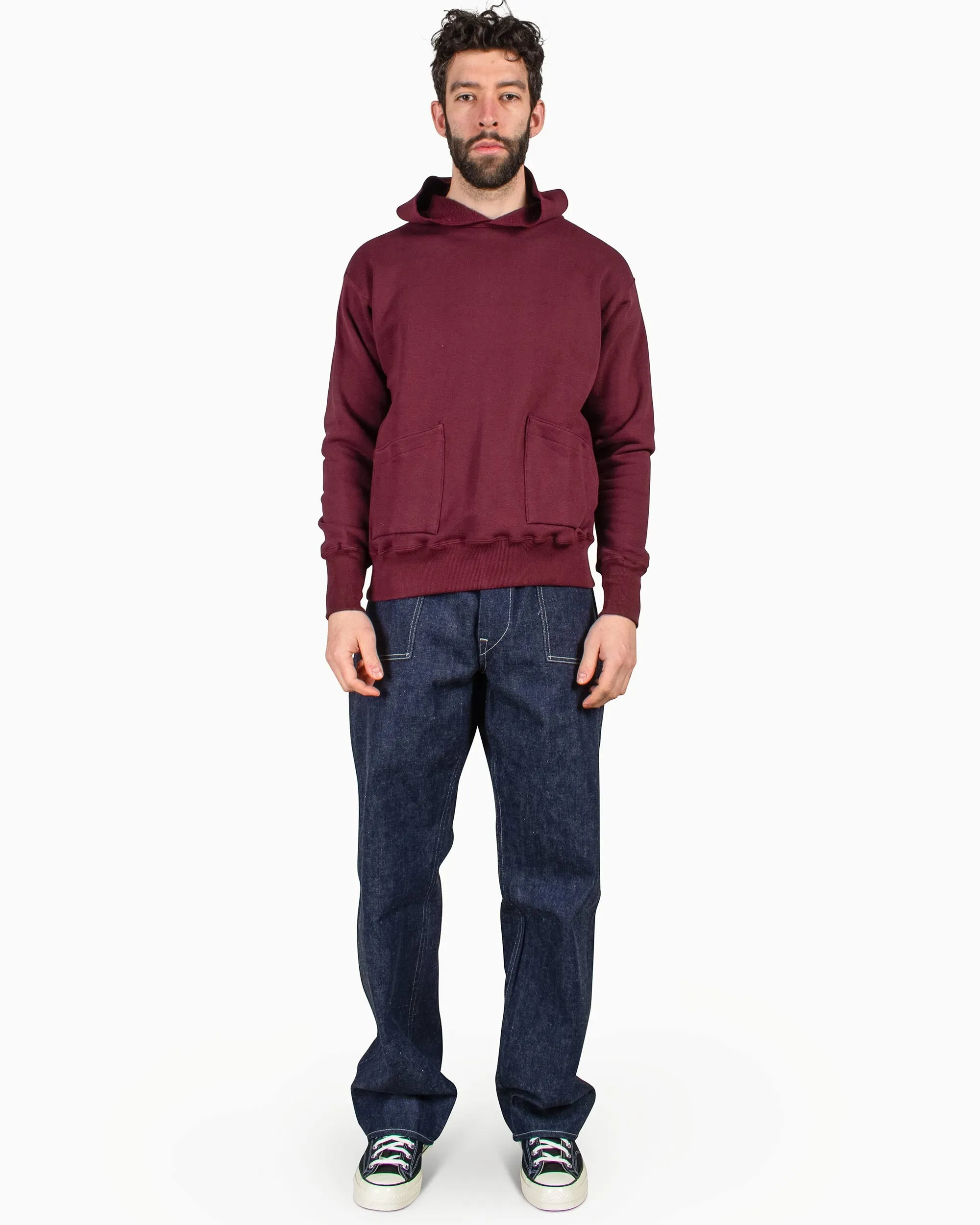 Warehouse Lot. 453 Separate Pocket Set In Hoodie Bordeaux Lightweight Comfort right for beach trips