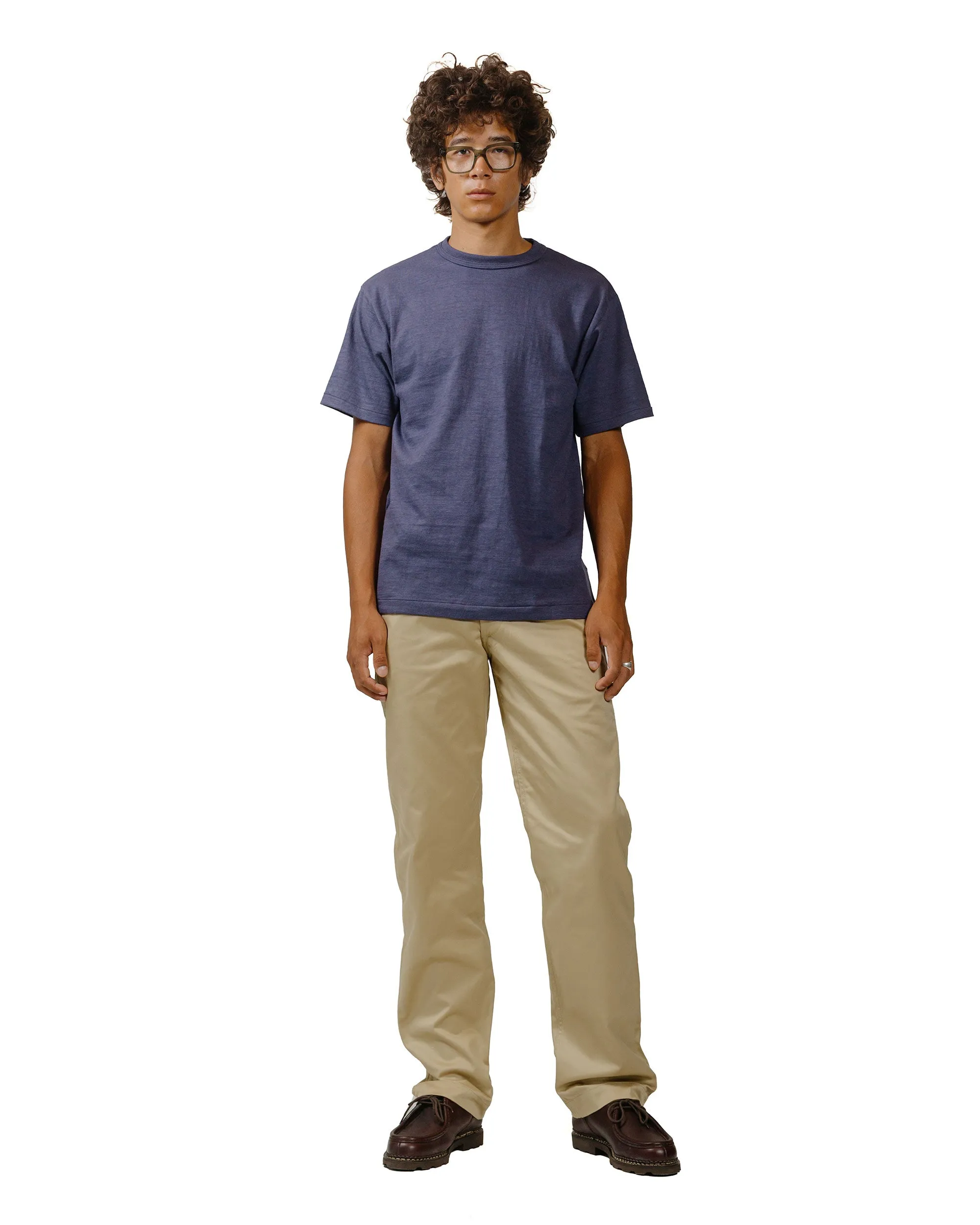 Warehouse Lot. 4601 No Print Navy Minimalist fashion Crew neck classic