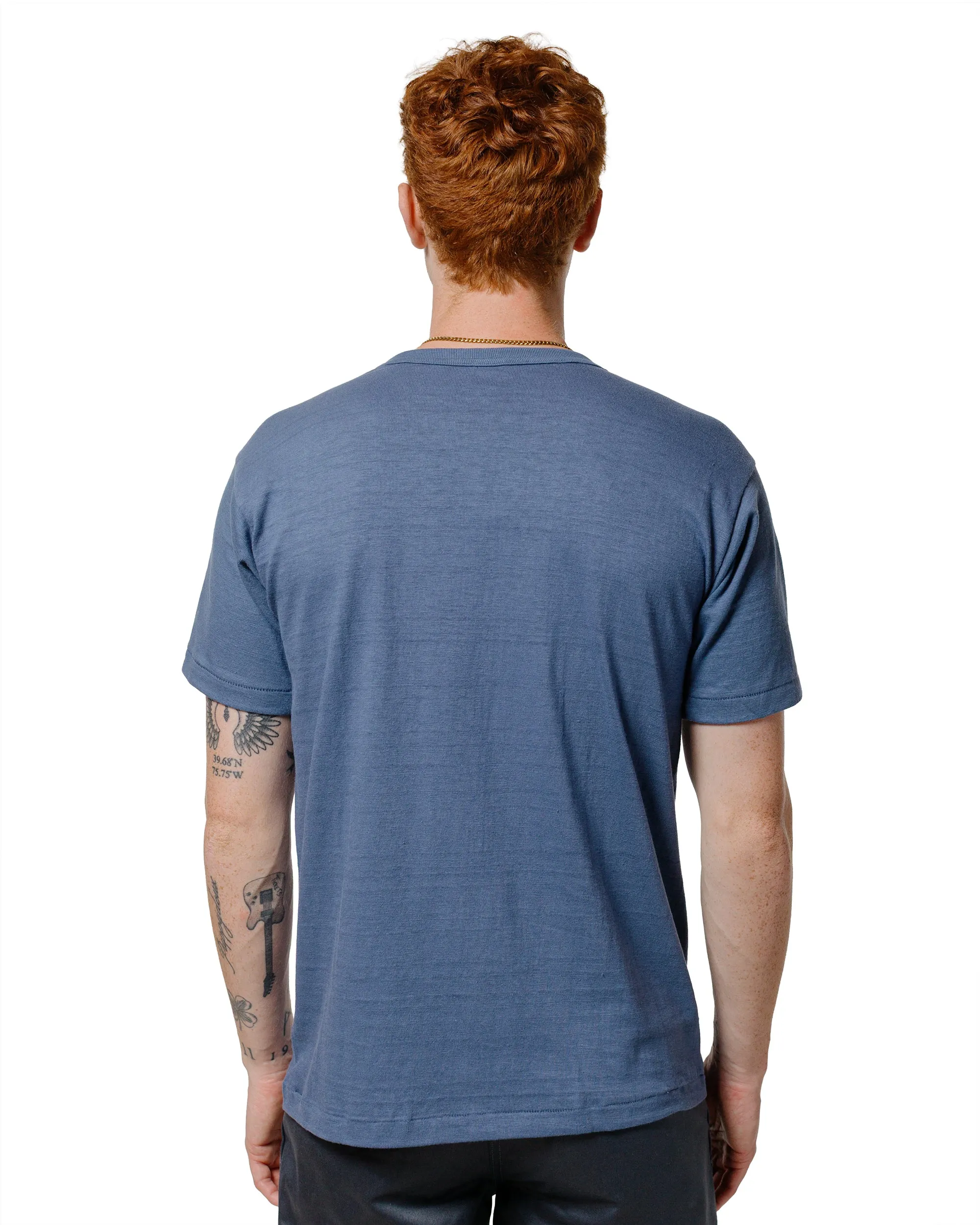Wrinkle Resistant Finish MicroPiqueKnit Warehouse Lot. JG-CS06 Standard T-Shirt Faded Blue