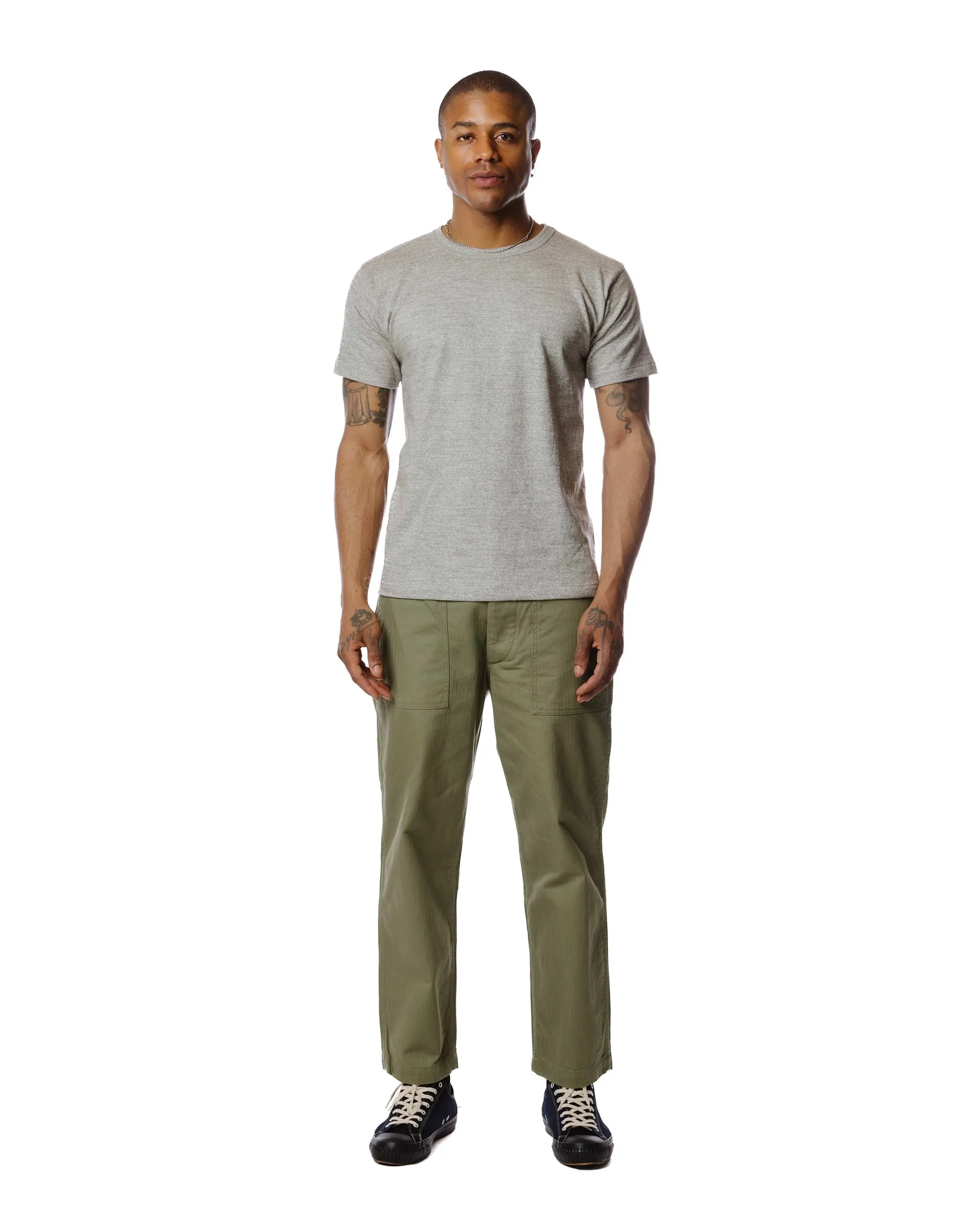 Warehouse Lot. JG-CS06 Standard T-Shirt Heather Grey Casual Outfit sequined details
