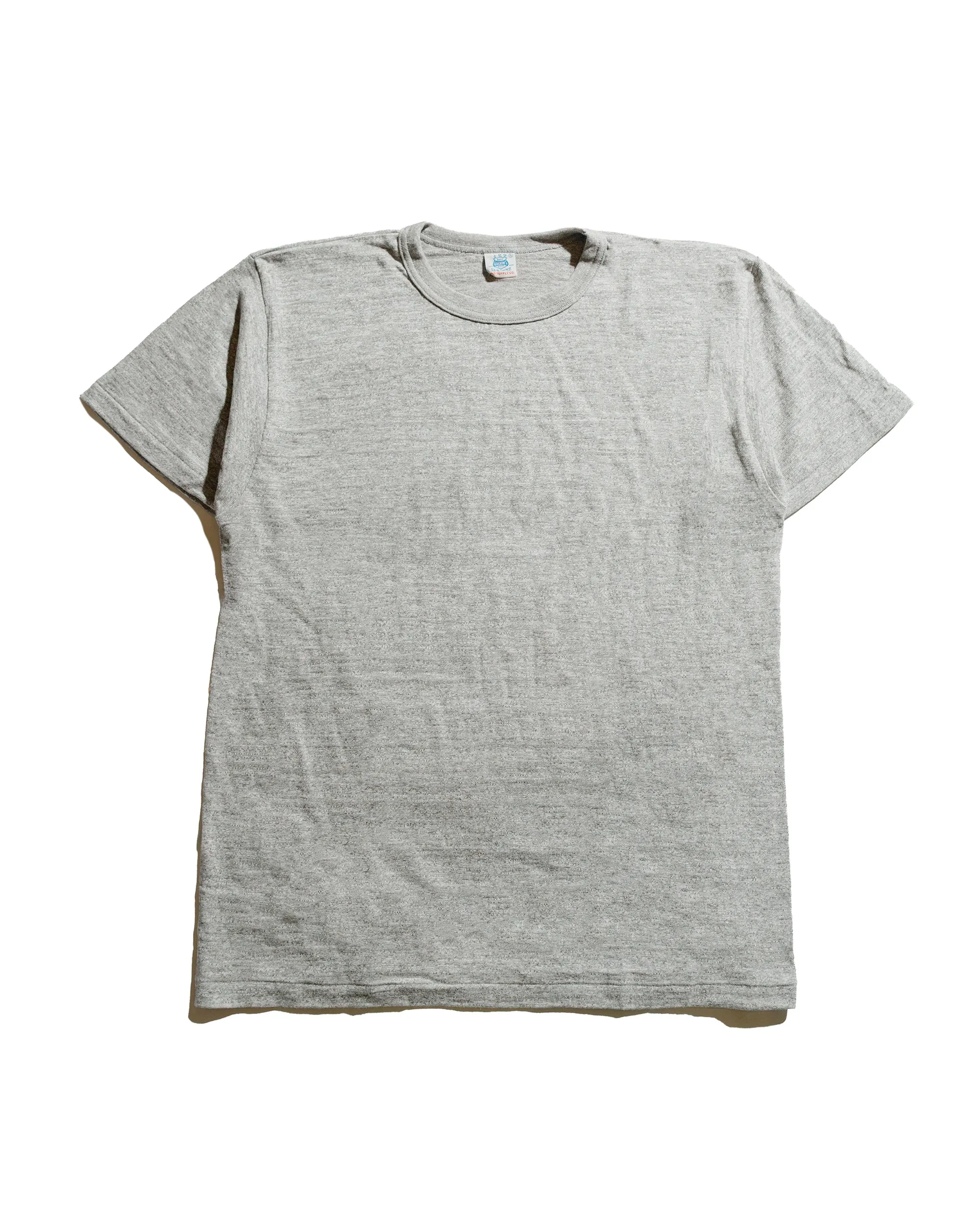 Warehouse Lot. JG-CS06 Standard T-Shirt Heather Grey Relaxed Fit Design Seam Free Shoulders