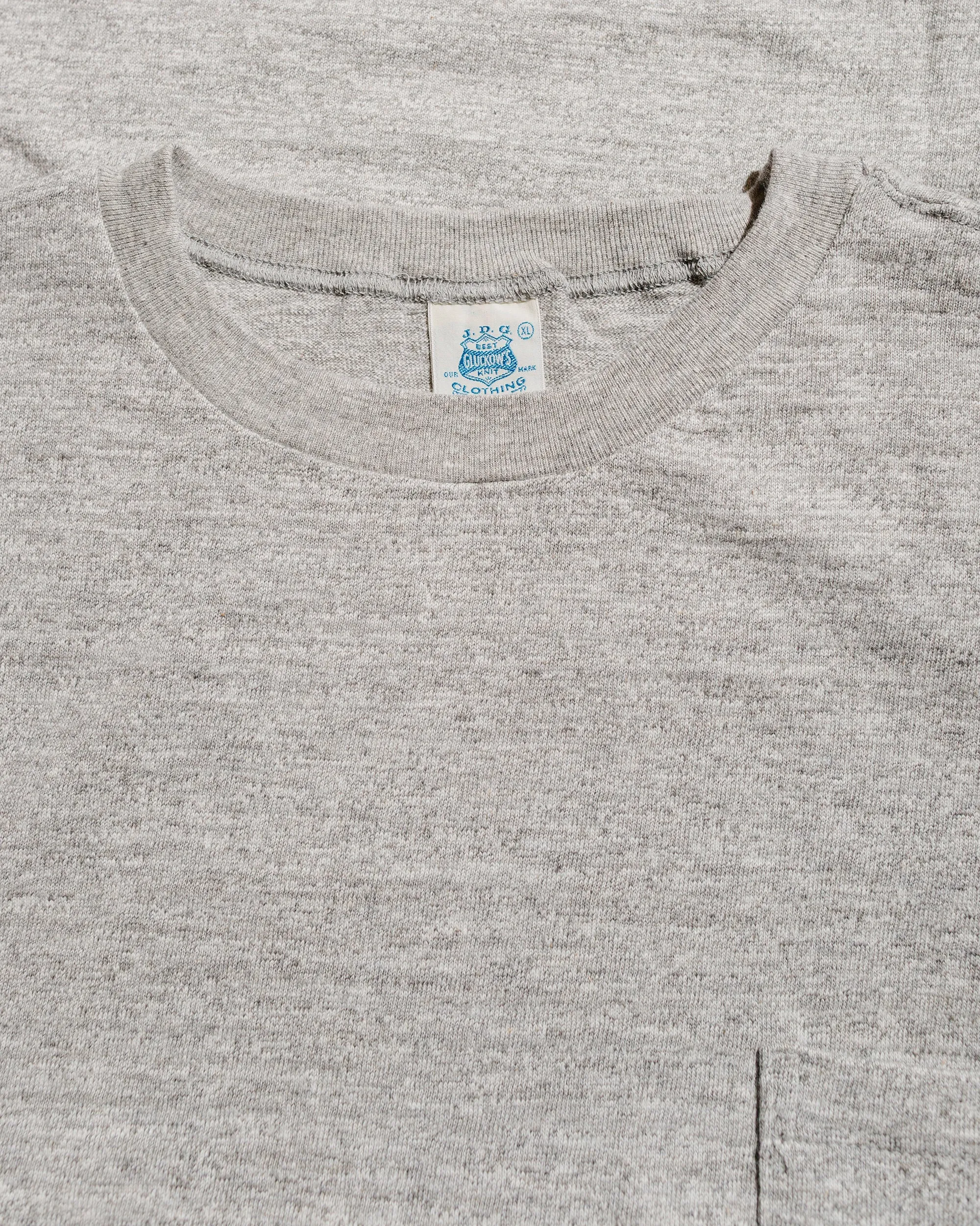 Warehouse Lot. JG-CS07 Standard Pocket T Heather Grey Odor Control Finish Anti-bacterial