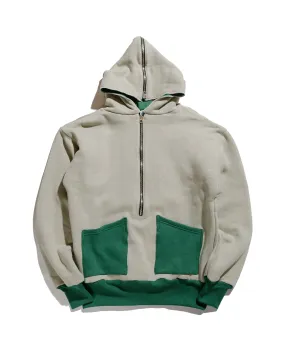 Warehouse Lot. JG-CS11 The Olympic Champion Sweat Parka Beige/Green Sporty Look Brand Reputation