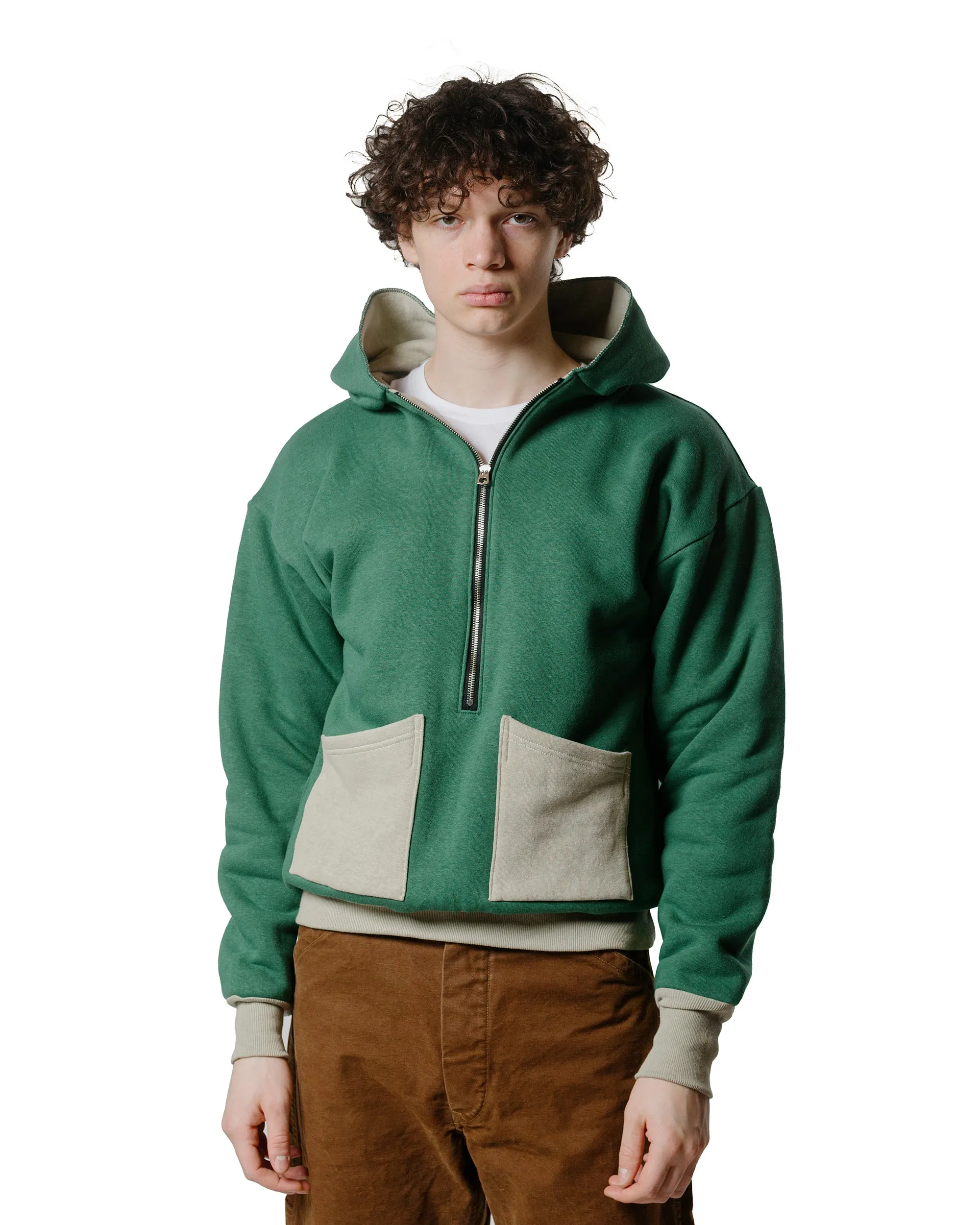 Cold Day Wear Warehouse Lot. JG-CS11 The Olympic Champion Sweat Parka Green/Beige