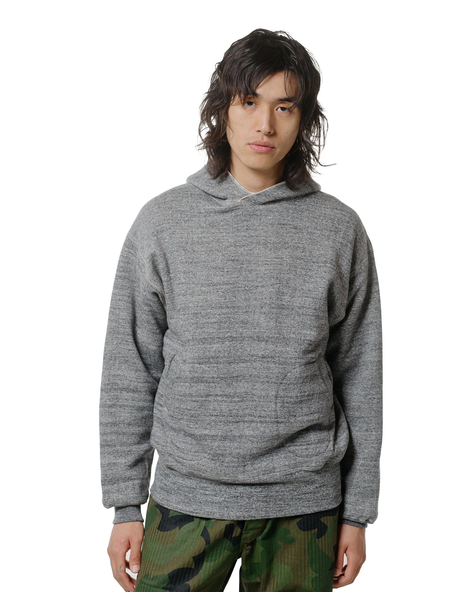 Warehouse Lot. JG-CS12 The Knockout Sweatparka Plain Dark Heather Gray tie dye