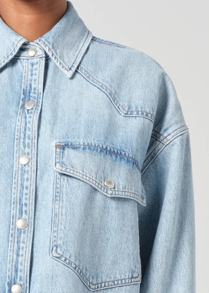 SoftTouchFinish SustainableCertified AGOLDE "Lotta Western Shirt" W - Drift