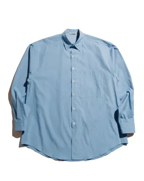 Lightweight Feel Auralee Washed Finx Twill Big Shirt Blue