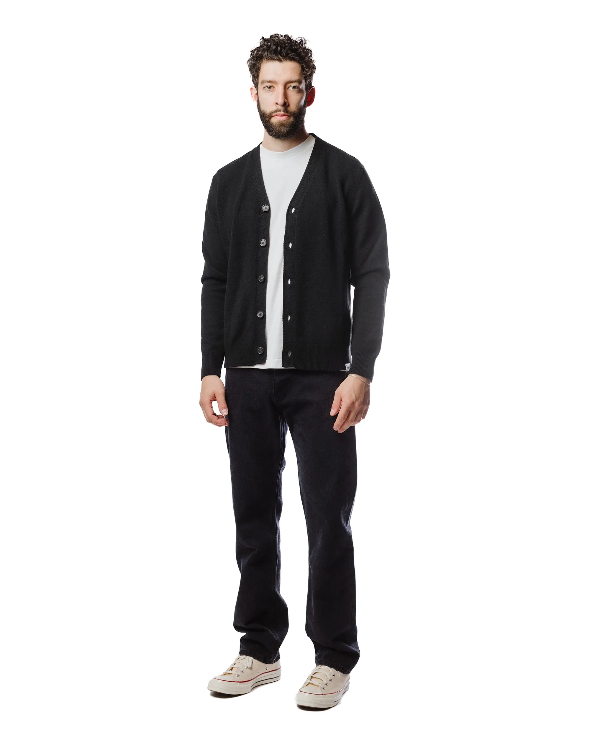 Norse Projects Adam Lambswool Black right for travel tie dye