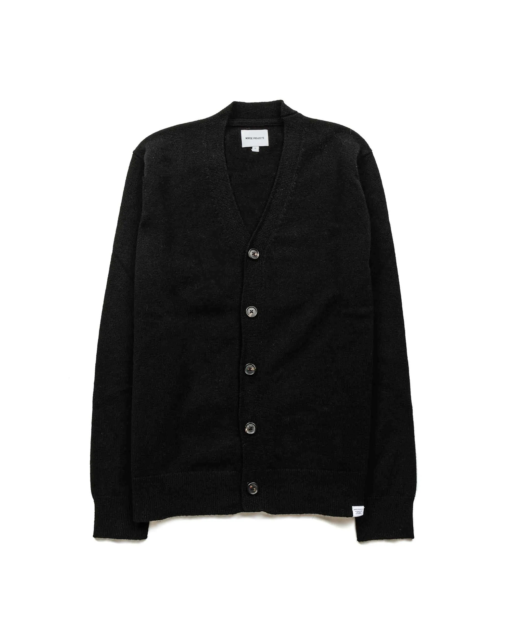 Norse Projects Adam Lambswool Black Ribbed Cuffs