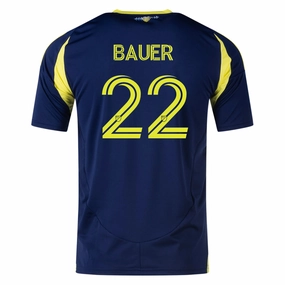 Ribbed Collar Style Active Design adidas Nashville Josh Bauer Away Jersey 25/26 (Tena Blue)