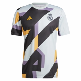 adidas Real Madrid Pre Match Jersey 23/24 (Wonder Silver) Dynamic Fit Strategic Perforation Design