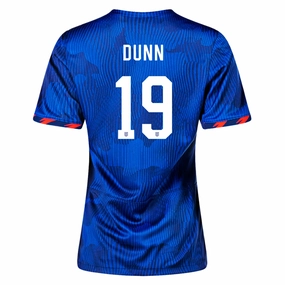 Flexible Hemline Nike Womens United States Crystal Dunn 4 Star Away Jersey 23/24 w/ 2019 World Cup Champion Patch (Hyper Royal/Loyal Blue)