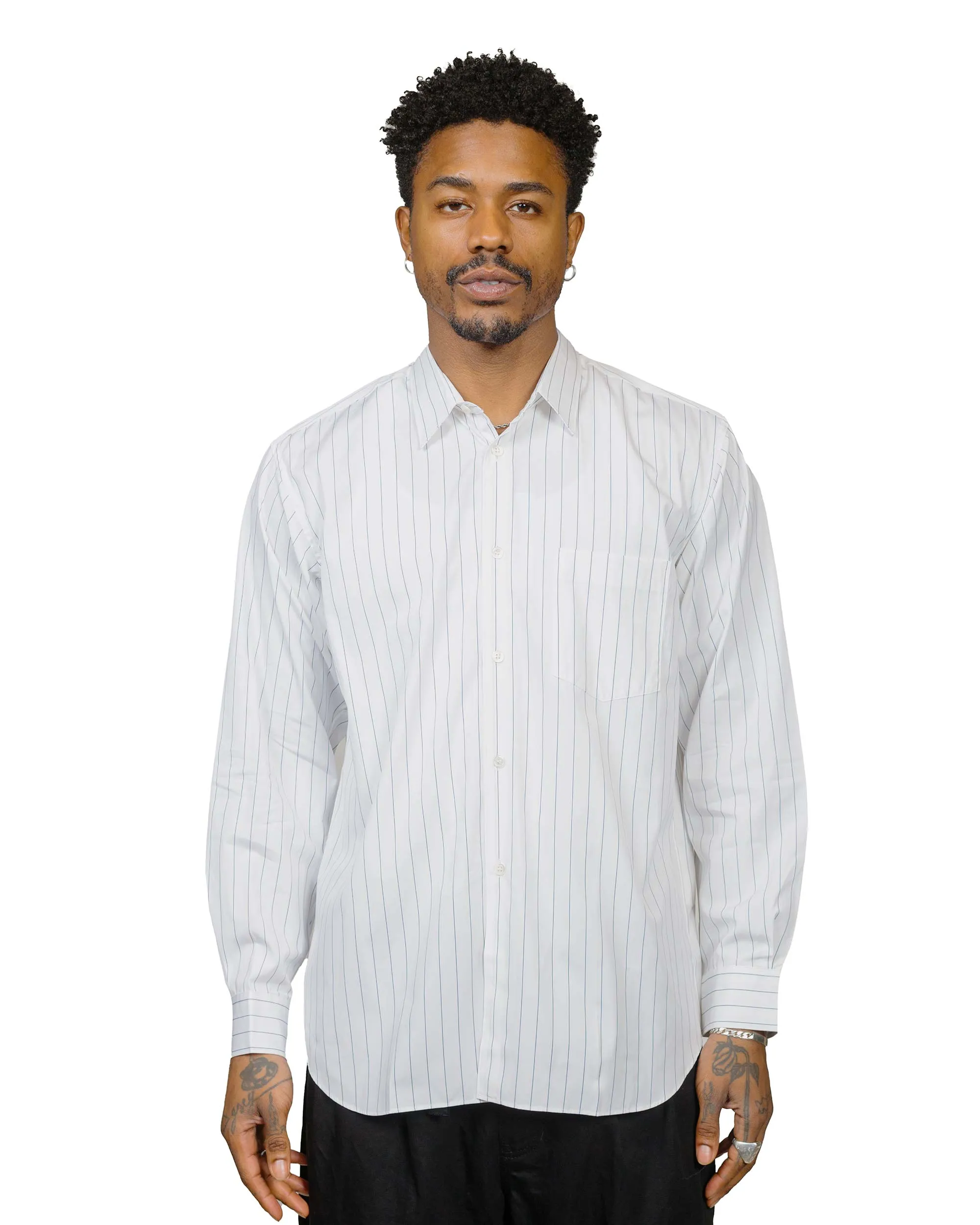Comme des Gar?ons SHIRT Woven Thin Stripe Shirt Denim Blend