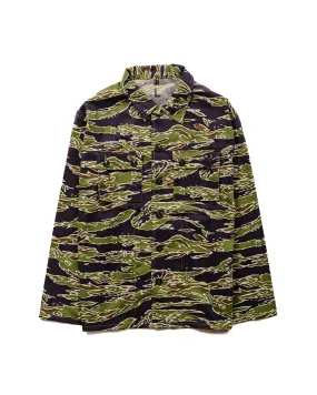 Wedding guest The Real McCoy's MS23002 Tiger Camouflage Shirt / Late War Green