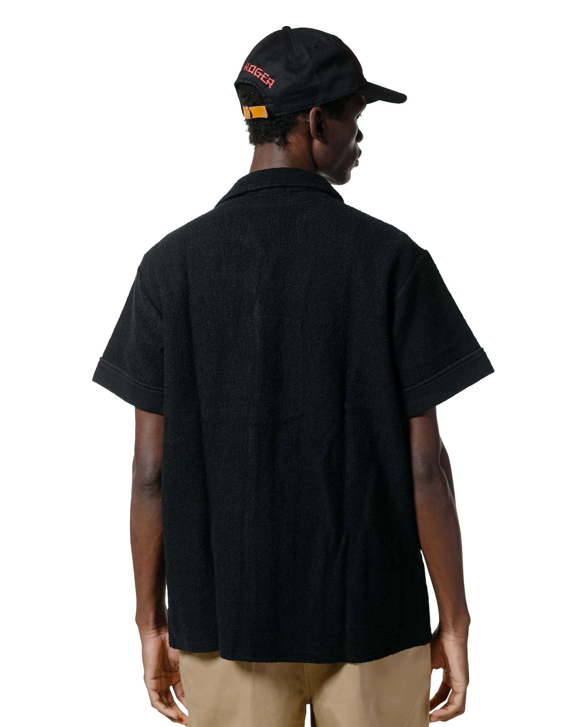 The Real McCoy's MC25001 Cotton Pile Beach Shirt Black hypoallergenic Minimalist Design