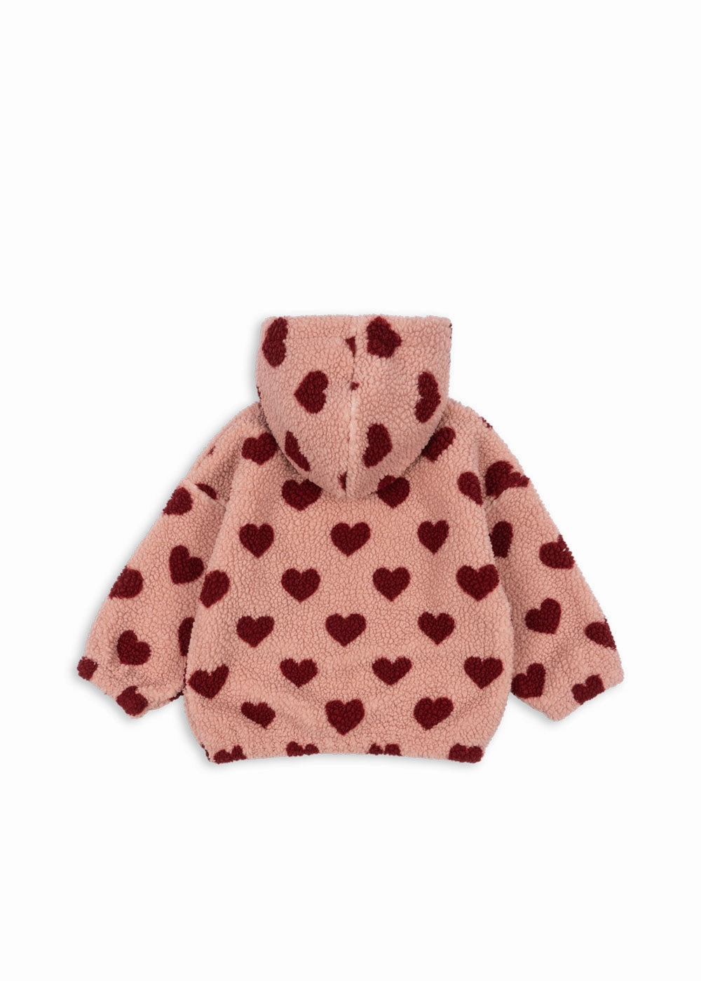 Tagless Neckline Design Ergonomic Shoulder Fit Konges Sloejd Jody Teddy Hoodie, Coeur Mellow
